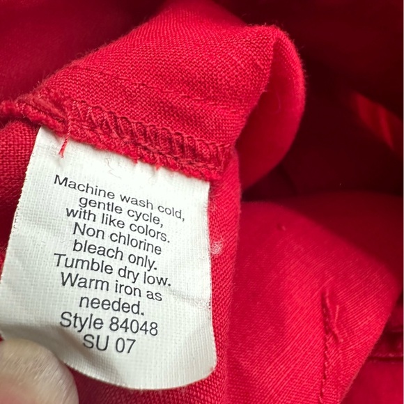 J Crew Red Linen A Line Sailor Skirt size 6 - Picture 3 of 10